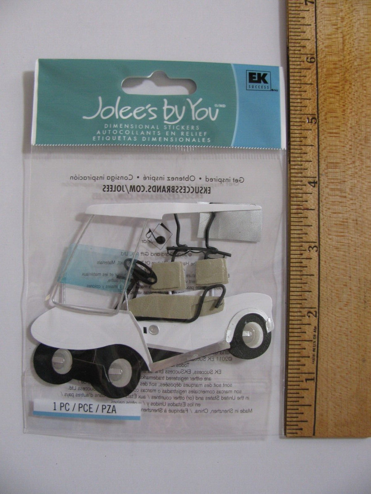 Jolee’s by You Dimensional Stickers GOLF CART 1 Piece NIP