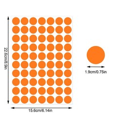 3500 Black Dot Stickers, 3/4 Inch Circle Labels for Office & Classroom
