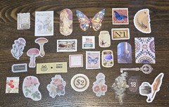Lot Junk Journal Paper Stickers Tickets Tags Labels Ephemera Vintage Post Cards