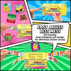 1200 Pcs Scented Scratch and Sniff Reward Stickers for Kids, 4 Rolls