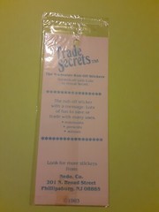 vintage 80s Nedo Co. Trade Secrets scratch off teddies sticker strip NIP