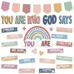 Boho Christian Bulletin Board Decorations Inspirational Bulletin Board Set