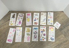 Vintage 1999 Creative Memories Newborn Baby Girl Scrapbook Sticker Sheets Set