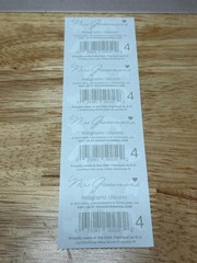 Strip of Mrs Grossman’s Vintage Silver Holographic Unicorn Stickers