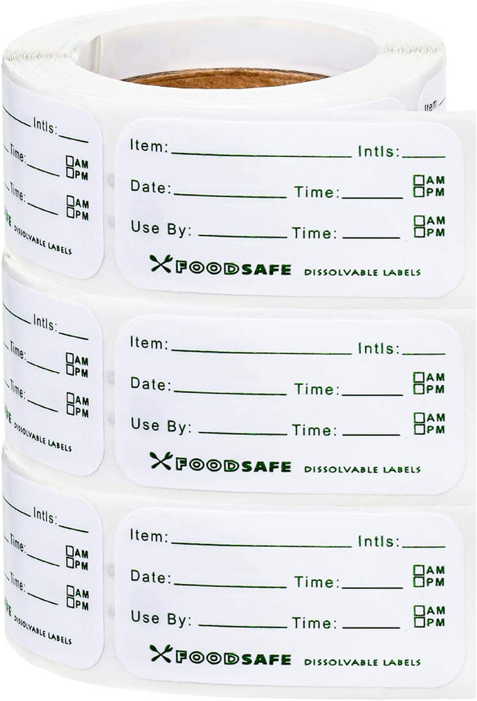 750 Pieces Food Labels for Catering Food Date Storage Labels 1 X 2 Inch Removabl