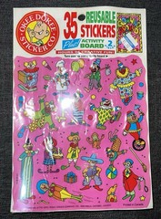 Vintage Clown Stickers & Decals Activity Board Okee Dokee Circus Reusable