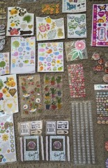 Large Lot of Pop Up Stickers, Rubbing, Flat, Diecuts, Scrapbooking Variety