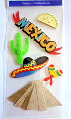 Sandylion Essentials Vintage JOLEES MEXICO Taco Mayan Theme 15573