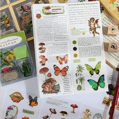516PCS Vintage Scrapbooking Stickers Kit Estética Junk Journal Decorativo. neuvo