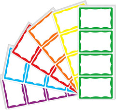 6 Classic Colors Name Tag Stickers,240Pcs Waterproof Stickers Name Tags 3 1/2 X