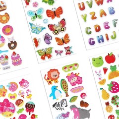 20 Sheets of Lightweight 3D Puffy Stickers – Ideal Gift for Creative Children!
