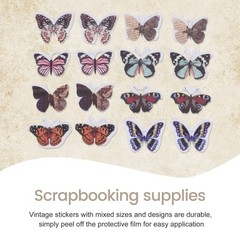 200 Pieces Vintage Scrapbook Supplies Pack for Junk Journal Planners DIY 6712
