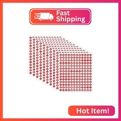 1680 Pieces 0.5 Inch Circle-Backed Letter Stickers, 10 Sheets Alphabet and Numbe