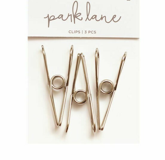 Park Lane Metal Clips – SILVER – 3 pcs