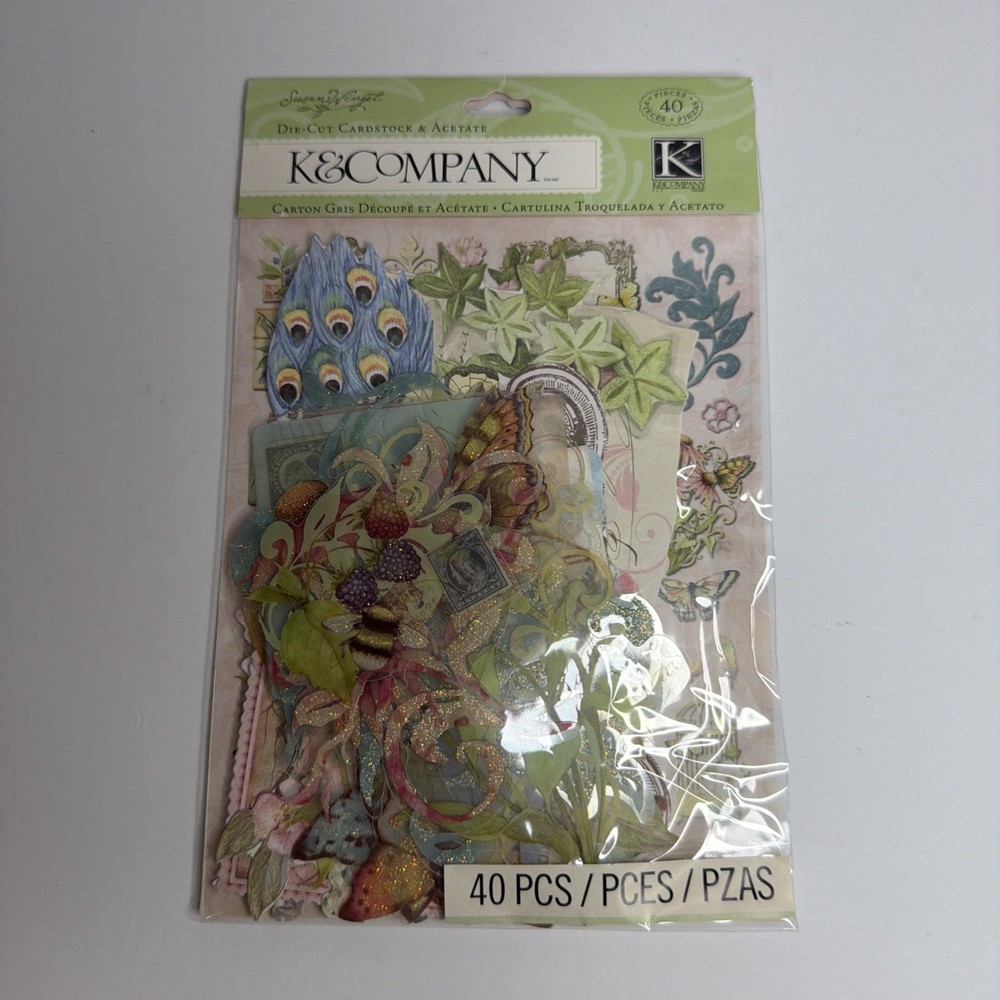 KCompany Die Cut Cardstock Acetate Pieces Susan Winget Scrapbook Embellishments