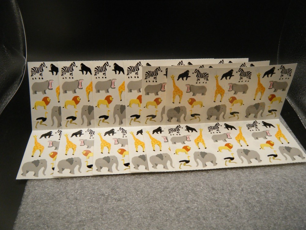 Mrs. Grossman’s Jungle Animals Scrapbooking Stickers Set of 10 Sheets 1995
