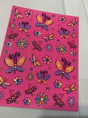 Lisa Frank Butterfly Full Sheet Sticker Glitter