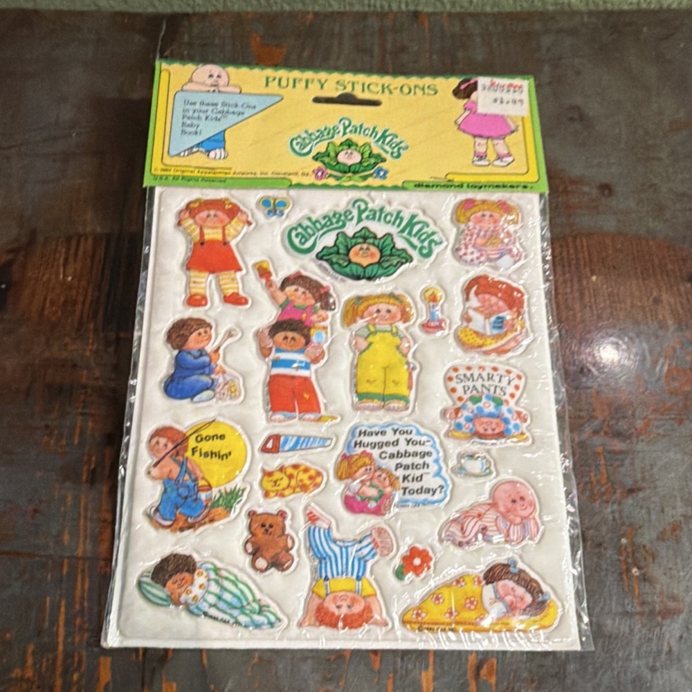 Cabbage Patch Kids Puffy Stickers Style 5 Dolls & Bears Multicolor