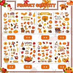 Thanksgiving Stickers 640PCS Fall Themed Designs for Scrapbooking and Crafts