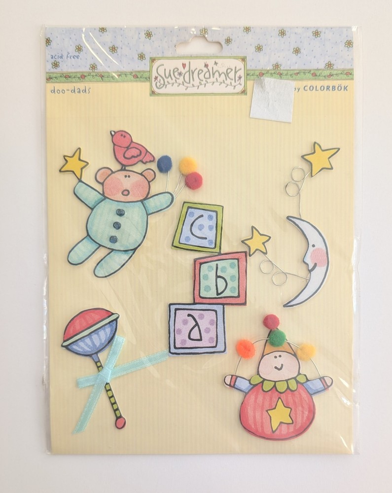Sue Dreamer Baby Toddler Toys Teddy Bear Blocks Scrapbooking Stickers Colorbok