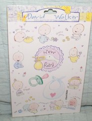 David Walker Baby Die-Cut Frame Decorative Craft NEW Fast Ship