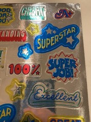Vtg Stickers 80s Hallmark Razzle Dazzle Stickers School Encouraging RARE HTF
