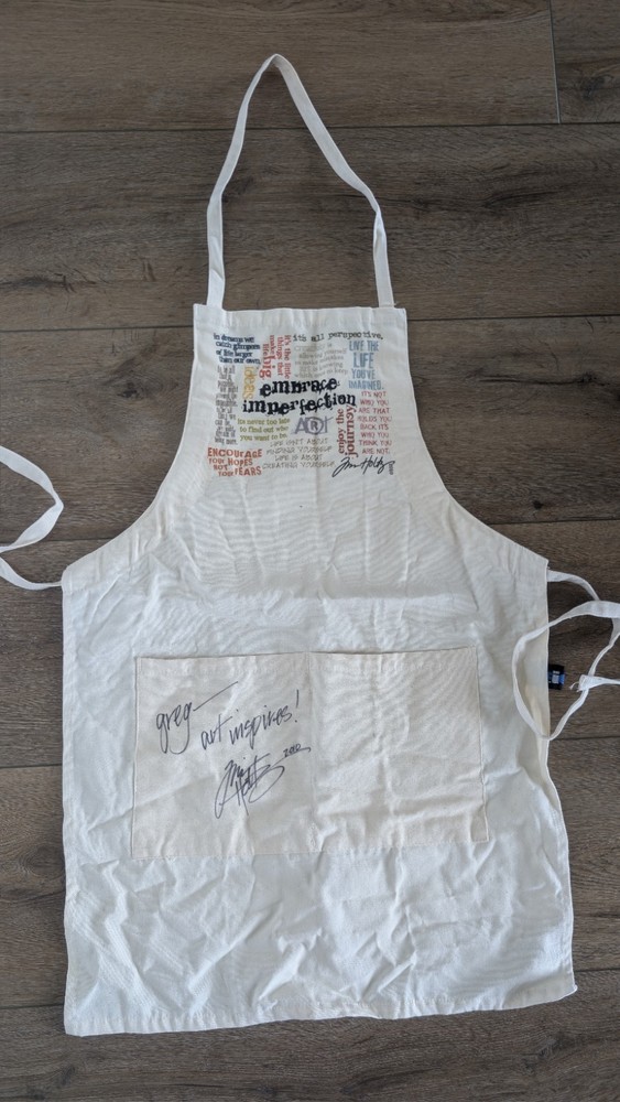Tim Holtz Idea-ology AUTOGRAPHED Art Craft Stamps Mixed Media Apron! Ranger Ink