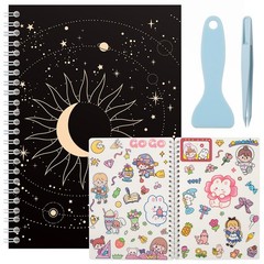 SUNEZLGO A5 Reusable Sticker Book 60 Sheets, Sticker Collecting Album Organiz…