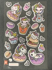 Pipsticks “Fast Food Fantasy” (Feb. 2021) Puffy Glitter Sticker Sheet
