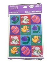 1990’s Hallmark Heartline Easter Stickers Bunnies Chicks Sealed Pack 3 Sheets