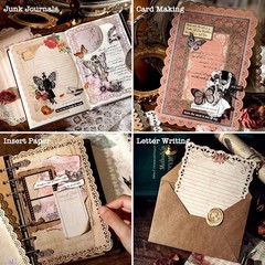 60 Sheets Lace Edged Scrapbook Stationery Paper Assorted Set – 6 Pack Vintage Pa