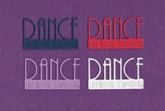 DANCE LIKE NO ONE IS WATCHING die cuts scrapbook cards