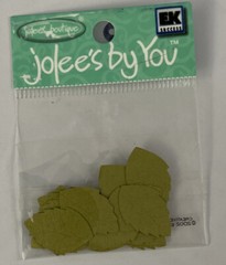 GREEN MID ROSE LEAF Die-cut Embellishment(20pc)Jolee’s•Flower•Garden•Long Stem