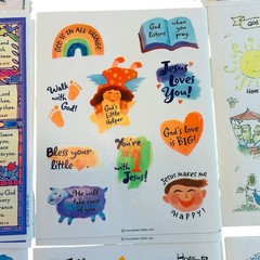 Christian Stickers Lot Religious Mixed Scripture Encouragement Vintage 54 Sheets