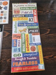 Lot of Scrapbook Stickers for Boys Epoxy K&Co Deja Views Dad Boy Vintage NEW #8