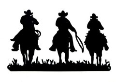 COWBOY/ COWBOY’S RIDING, ROPING, & HANGING w/ FRIENDS SILHOUETTE DIE CUT/ CUTS