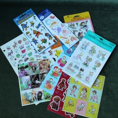 Sticker Lot Mixed Assorted Sticker Sheets Mostly Vintage