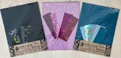 🎨3 Pkg COLLAGE PAPER PALETTE LOT 8.5×11 34 Textured Painted Handmade Decorative