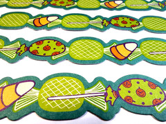 K&Company Halloween Scrapbooking Cardstock Borders Trick Or Treat Candy 4pc