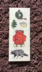 🔥VINTAGE Creative Memories Stickers GREAT OUTDOORS CAMPING GEAR RACCOON NOS *