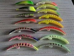 Brads Killer Superbait Cutplug Lot Used 15 Pcs (Retired Patterns?)