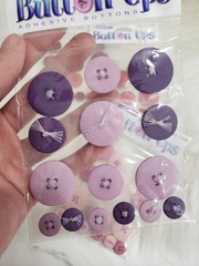3 PACK STICKO BUTTON UPS Adhesive stickers RED PINK PURPLE LOT scrapbooking
