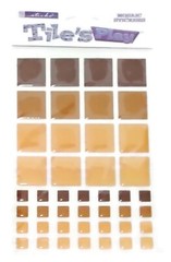 Sticko Tile Play BROWN SQUARE Stickers Scrapbooking Craft Embellishments SALE