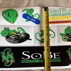 Vintage Sobe Headshok Mountain Bike Racing Team Sticker Decal Sheets