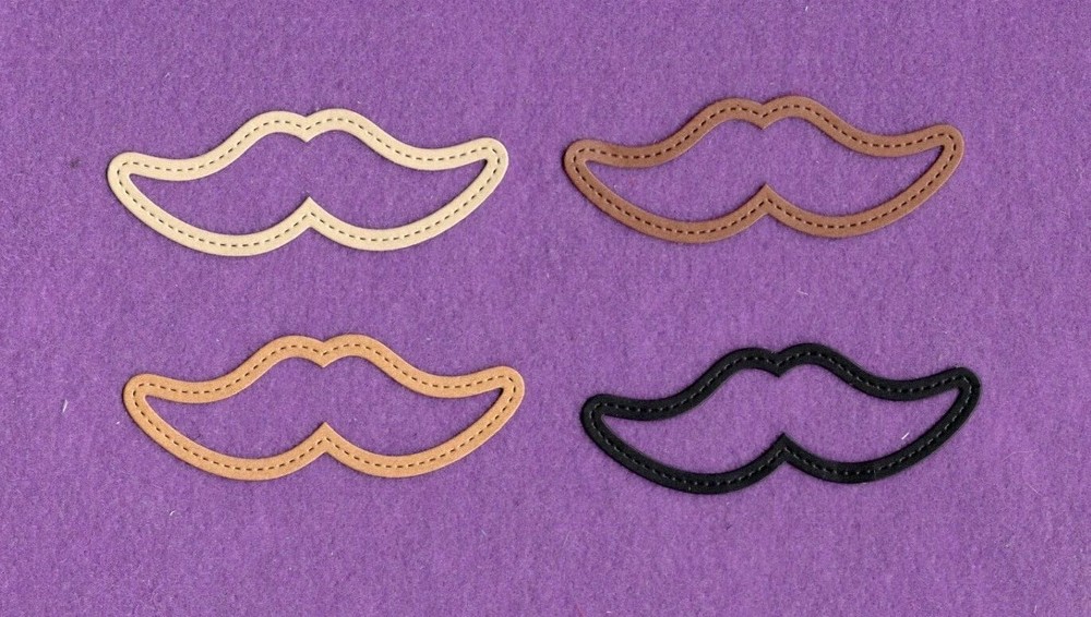 MUSTACHE #6 die cuts scrapbook cards