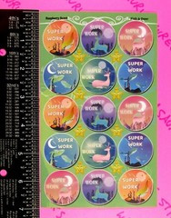 Horiechaly Raspberry Scented Scratch & Sniff Fish & Deer Stickers