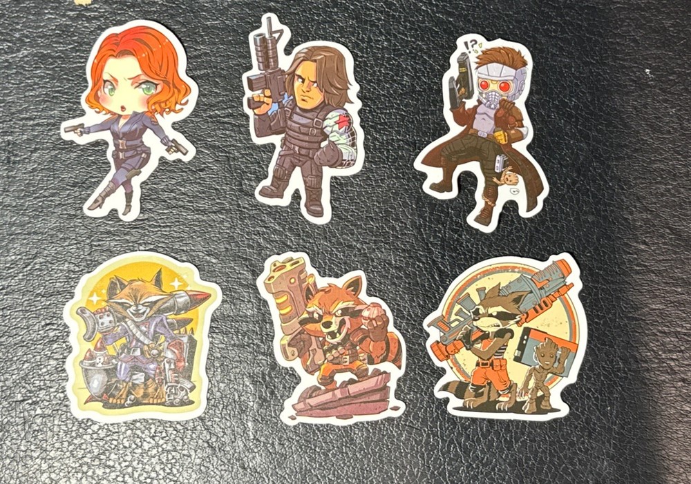 Guardians Of The Galaxy Lot Of 6 Stickers. – New