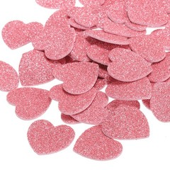 1″x1″ Heart Foam Stickers, 60Pcs EVA Glitters Foam Shape Sticker, Pink