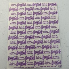 Vintage 1980s lisa frank sticker sheet. S-168 Unicorns (1 Sticker Gone)