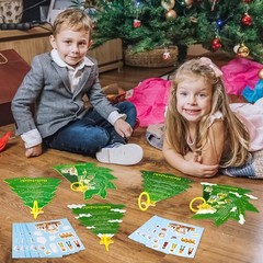 27Sets Christmas Crafts Nativity DIY Christmas Tree Stickers Play Set VBS Rel…